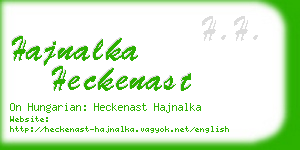 hajnalka heckenast business card